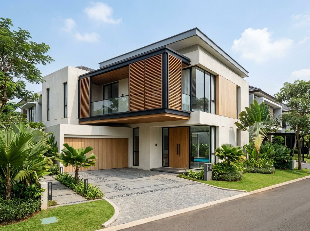 Pembangunan Rumah Modern Tropis BSD City